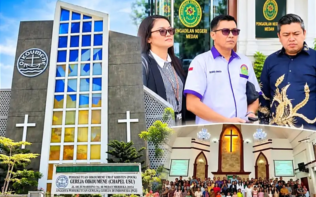 Gereja Chapel USU Belum Dipulihkan. Meduasu Buntu Karena Kuasa Hukum Tergugat Tidak Hadir Di PN Medan