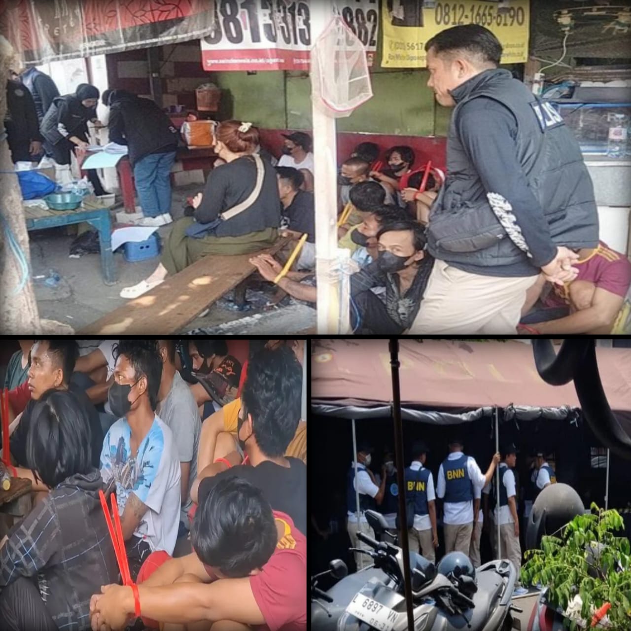 Belasan Orang di Kampung Narkoba Jalan Kunti Digrebek  Aparat Gabungan